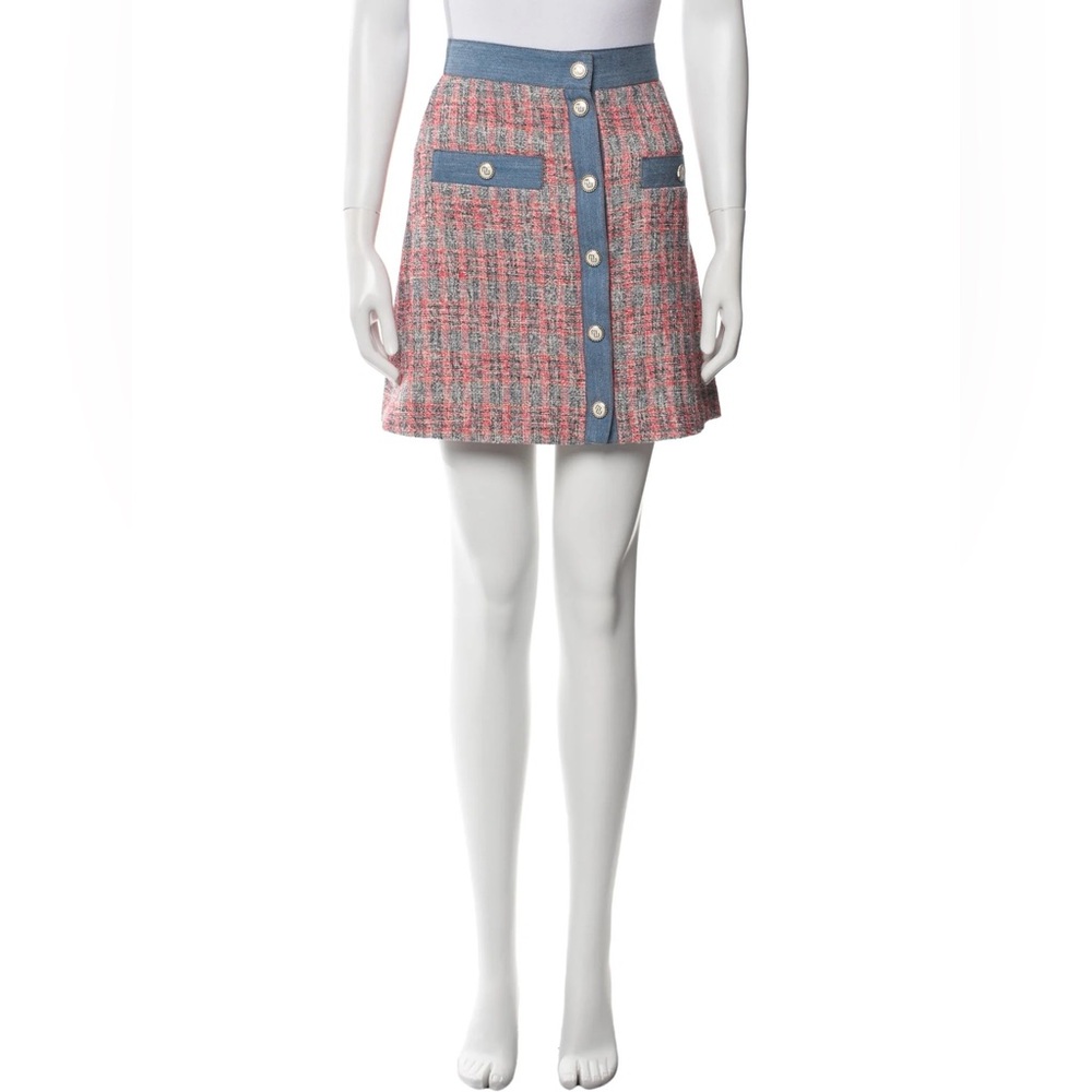 Maje Jenise Tweed Mini Skirt